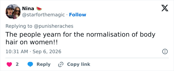 A fan's emotional reaction to Phoebe Bridgers' visible leg hair, stating, The people yearn for the normalisation of body hair on women!! A fan's emotional reaction to Phoebe Bridgers' visible leg hair, stating, The people yearn for the normalisation of body hair on women!!