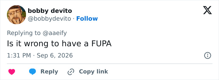 A tweet by bobby devito discusses Johyun's unexpected styling at the Karlovy Vary VIP Premiere, asking if it is wrong to have a FUPA. A tweet by bobby devito discusses Johyun's unexpected styling at the Karlovy Vary VIP Premiere, asking if it is wrong to have a FUPA.