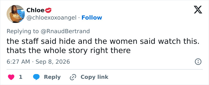 Tweet about the Eiffel Tower situation, implying women resisted being made invisible.