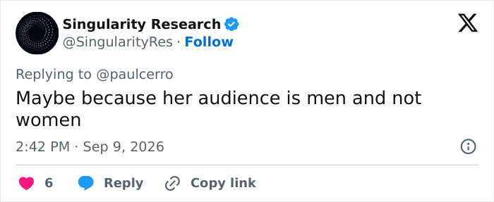 A social media post suggesting Sydney Sweeney's lingerie brand struggles due to audience demographics. A social media post suggesting Sydney Sweeney's lingerie brand struggles due to audience demographics.