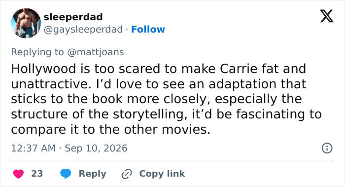 Sleeperdad user is furious over Gen Z Stephen King adaptation, wanting a book-accurate adaptation. Sleeperdad user is furious over Gen Z Stephen King adaptation, wanting a book-accurate adaptation.