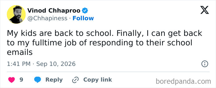 An amusing post where parents vented on social media about answering school emails as a fulltime job.