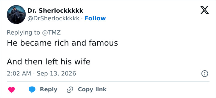Another tweet discussing Alan Ritchson becoming rich and famous, then leaving his wife. Another tweet discussing Alan Ritchson becoming rich and famous, then leaving his wife.