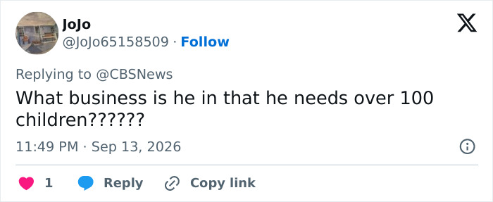 A tweet questioning a single dad's business and his need for many children, part of the disturbing truth.