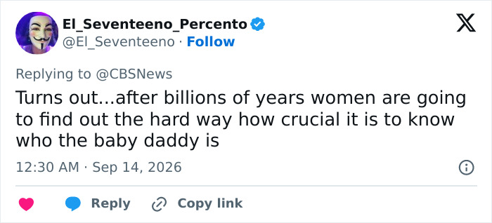 Tweet about surrogate baby truth: A user named El_Seventeen_Percento shares a tweet about knowing the baby daddy.