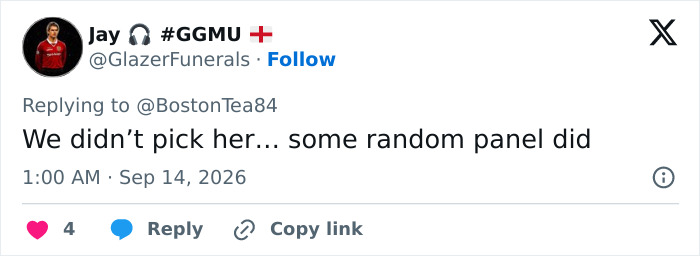 A social media post with a username Jay and text saying We didnt pick her... some random panel did, sparking Universal Woman 2026 outrage. A social media post with a username Jay and text saying We didnt pick her... some random panel did, sparking Universal Woman 2026 outrage.