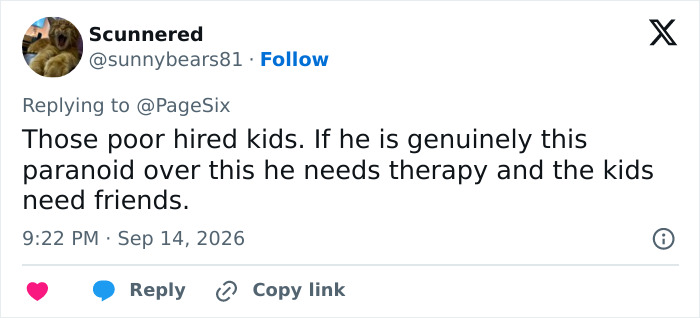 Tweet about Meghan and Harry pulling Archie and Lilibet from school due to paranoia.
