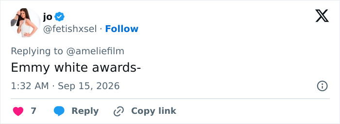 Twitter user jo refers to Emmy awards as 'white awards' due to the alarming trend. Twitter user jo refers to Emmy awards as 'white awards' due to the alarming trend.