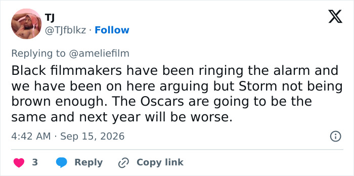 Twitter user TJ discusses Black filmmakers and the alarming trend amongst Emmy winners. Twitter user TJ discusses Black filmmakers and the alarming trend amongst Emmy winners.