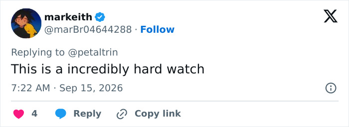 Screenshot of a fan's tweet about the Emmys presentation, stating This is a incredibly hard watch. Screenshot of a fan's tweet about the Emmys presentation, stating This is a incredibly hard watch.