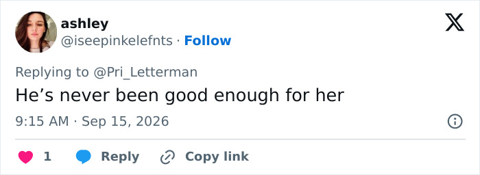 Tweet by ashley responding to a tense moment with wife, Emmy Winner silence.