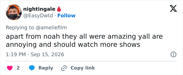 Tweet by @EasyDwtd arguing about Emmy winners, stating, apart from noah they all were amazing yall are annoying and should watch more shows Tweet by @EasyDwtd arguing about Emmy winners, stating, apart from noah they all were amazing yall are annoying and should watch more shows