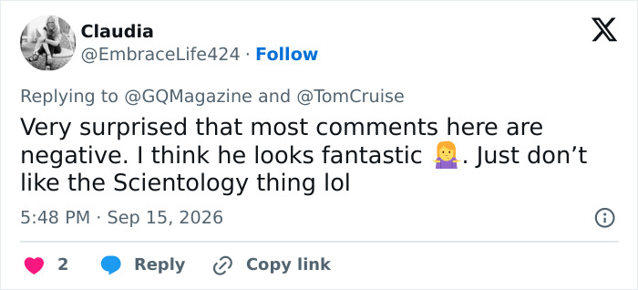 Tom Cruise Gets Ruthlessly Mocked Over “Embarrassing” New Photoshoot As Fans Zero In On His Unusual Look Tom Cruise Gets Ruthlessly Mocked Over “Embarrassing” New Photoshoot As Fans Zero In On His Unusual Look