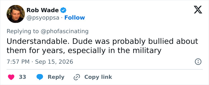 Netizens react to Adam Driver's plastic surgery speculation; a user comments on bullying in the military.