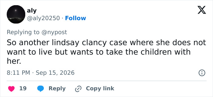 A social media post referencing a mom ending her daughter's life in a Las Vegas hotel, drawing comparison to the Lindsay Clancy case. A social media post referencing a mom ending her daughter's life in a Las Vegas hotel, drawing comparison to the Lindsay Clancy case.