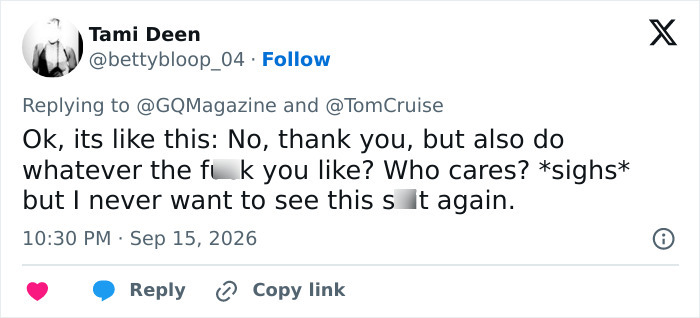 Tom Cruise Gets Ruthlessly Mocked Over “Embarrassing” New Photoshoot As Fans Zero In On His Unusual Look Tom Cruise Gets Ruthlessly Mocked Over “Embarrassing” New Photoshoot As Fans Zero In On His Unusual Look