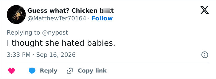 A tweet shows a netizen questioning Lena Dunham's past comments about babies after her first baby via surrogate. A tweet shows a netizen questioning Lena Dunham's past comments about babies after her first baby via surrogate.
