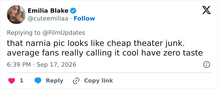 A female director faces religious backlash for a fantasy adaptation, as a tweet calls Narnia pic cheap theater junk.