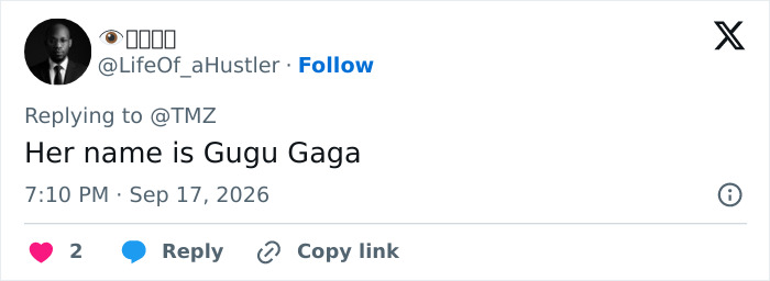 A tweet suggesting a name for Lady Gaga and Michael Polansky's baby girl.