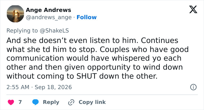 Screenshot of a tweet discussing the public behavior between Prince William and Kate Middleton.