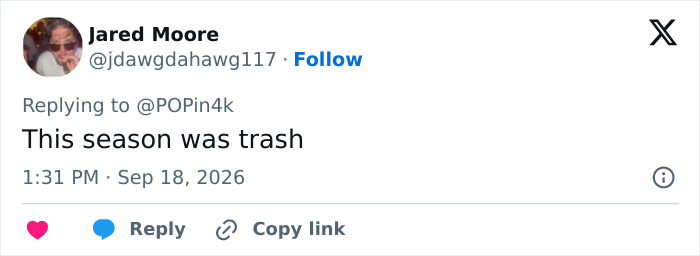 Tweet calling Lizzie Borden series season trash Tweet calling Lizzie Borden series season trash