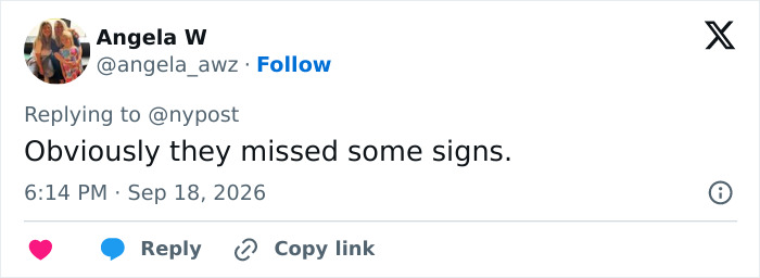 A social media comment from Angela W implying missed signs in the family tragedy of a mom and daughter's life in Las Vegas. A social media comment from Angela W implying missed signs in the family tragedy of a mom and daughter's life in Las Vegas.