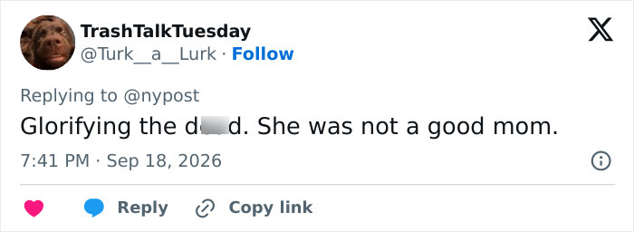 TrashTalkTuesday's tweet about a family breaking silence after a mom ended daughter's life in Las Vegas hotel. TrashTalkTuesday's tweet about a family breaking silence after a mom ended daughter's life in Las Vegas hotel.