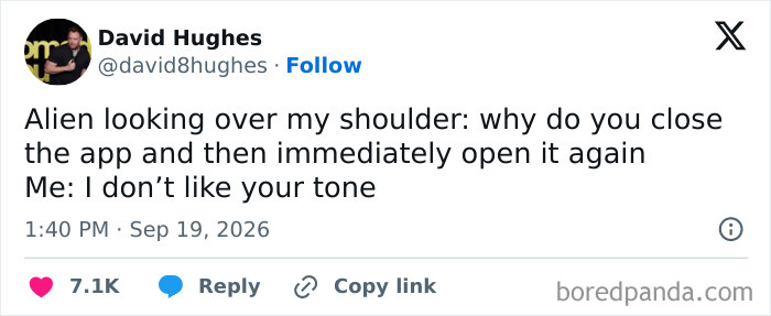 Relatable funny tweets showing an inner monologue about closing and reopening apps