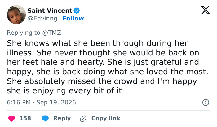 Tweet highlights Celine Dion's recovery and happiness after illness Tweet highlights Celine Dion's recovery and happiness after illness