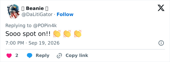 A tweet with clapping emojis praising a performance, related to Hollywood A-Listers who played this disturbing criminal A tweet with clapping emojis praising a performance, related to Hollywood A-Listers who played this disturbing criminal