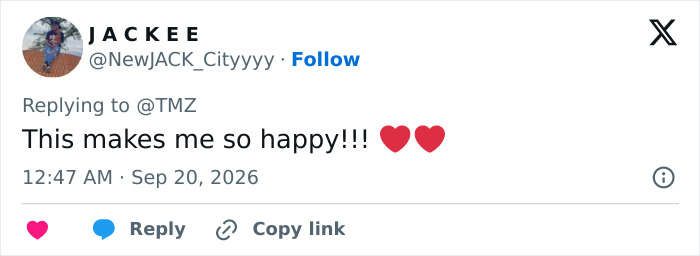 Tweet expressing happiness about Celine Dion's comeback amid her health struggles Tweet expressing happiness about Celine Dion's comeback amid her health struggles