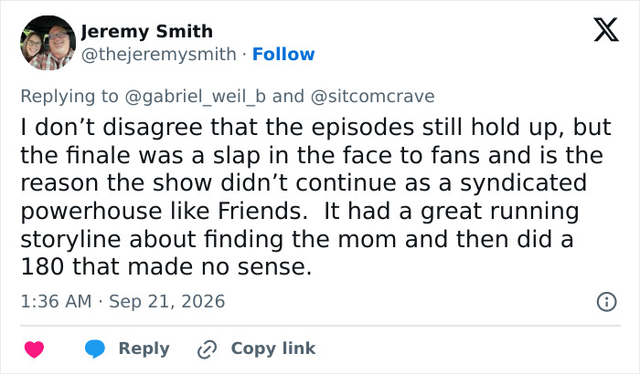A social media post explaining why the finale of the hit show made no sense A social media post explaining why the finale of the hit show made no sense
