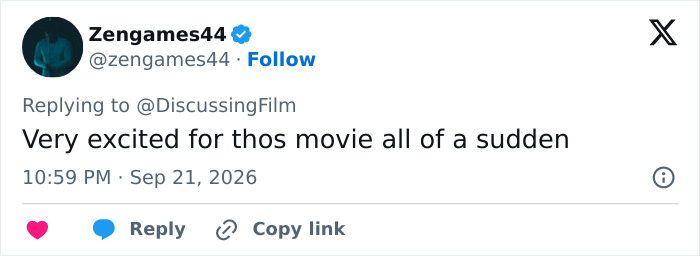 A tweet sharing excitement for an upcoming film starring a Hollywood actress with an impressive physique. A tweet sharing excitement for an upcoming film starring a Hollywood actress with an impressive physique.
