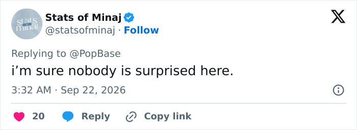 A social media reaction to the Looksmaxxing Influencer Clavicular case, stating nobody is surprised. A social media reaction to the Looksmaxxing Influencer Clavicular case, stating nobody is surprised.
