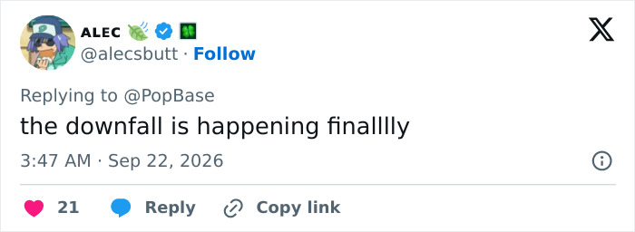 A Tweet reacting to the Looksmaxxing Influencer Clavicular controversy, stating the downfall is happening. A Tweet reacting to the Looksmaxxing Influencer Clavicular controversy, stating the downfall is happening.