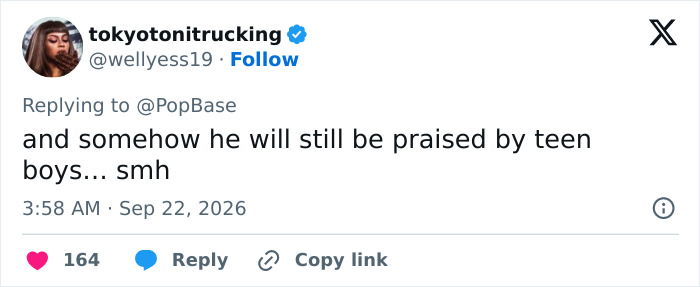 Social media comment on how teen boys will still praise Looksmaxxing influencer Clavicular Social media comment on how teen boys will still praise Looksmaxxing influencer Clavicular