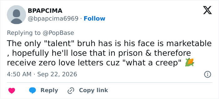 A Tweet discussing the Looksmaxxing Influencer Clavicular controversy and hopes he will lose his platform. A Tweet discussing the Looksmaxxing Influencer Clavicular controversy and hopes he will lose his platform.