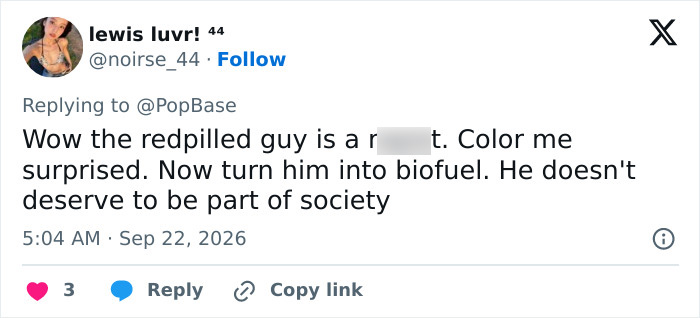 A social media user criticizing the redpilled nature of Looksmaxxing influencer Clavicular. A social media user criticizing the redpilled nature of Looksmaxxing influencer Clavicular.