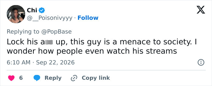 A social media post calling to lock up Looksmaxxing influencer Clavicular for being a menace. A social media post calling to lock up Looksmaxxing influencer Clavicular for being a menace.