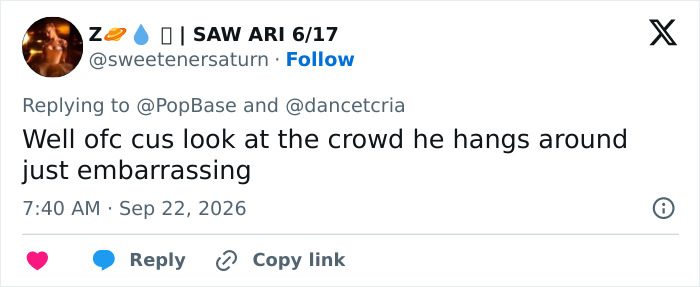 A social media user criticizing the crowd associated with Looksmaxxing influencer Clavicular. A social media user criticizing the crowd associated with Looksmaxxing influencer Clavicular.