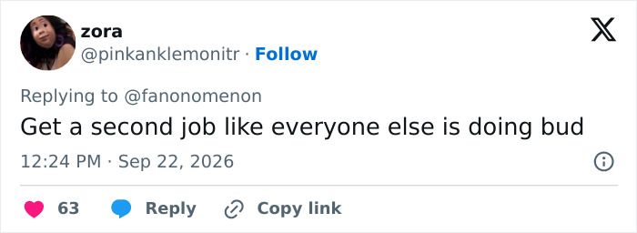 A social media post criticizing a trans actor with advice to get a second job. A social media post criticizing a trans actor with advice to get a second job.