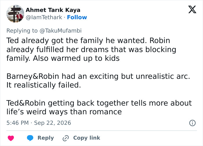 Tweet analyzing character relationships in the divisive hit show How I Met Your Mother. Tweet analyzing character relationships in the divisive hit show How I Met Your Mother.