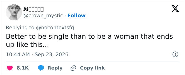A tweet about the viral treatment of wife during baseball match suggesting it is better to be single. A tweet about the viral treatment of wife during baseball match suggesting it is better to be single.