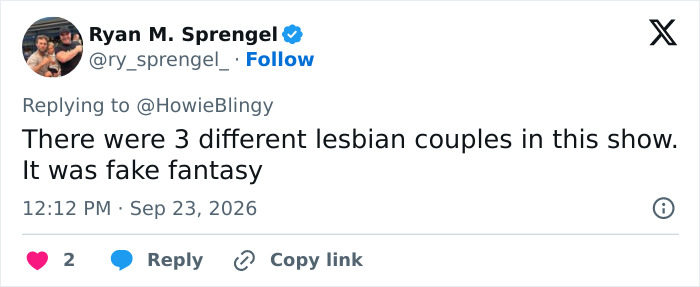 A Tweet commenting on the representation of relationships in the Lizzie Borden Series A Tweet commenting on the representation of relationships in the Lizzie Borden Series