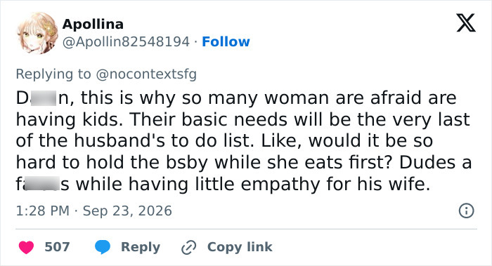 A tweet highlighting empathy in marriage, related to the viral husband treatment of wife discussion A tweet highlighting empathy in marriage, related to the viral husband treatment of wife discussion