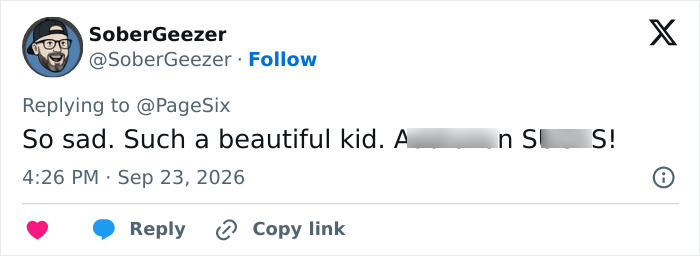 A social post expressing sadness about a beautiful kid, related to Hayden Panettiere A social post expressing sadness about a beautiful kid, related to Hayden Panettiere