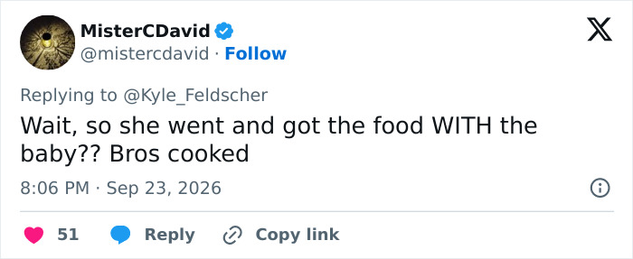 A Tweet criticizing a husband treatment of wife after she got food with their baby A Tweet criticizing a husband treatment of wife after she got food with their baby