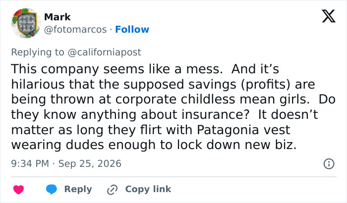 Tweet criticizing Corgi tech startup as a messy company