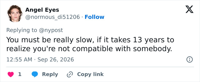 Tweet commenting on 13 years to realize incompatibility in Gisele Bündchen and Tom Brady marriage Tweet commenting on 13 years to realize incompatibility in Gisele Bündchen and Tom Brady marriage