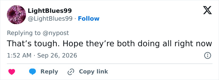 Tweet expressing hope both are doing alright Tweet expressing hope both are doing alright